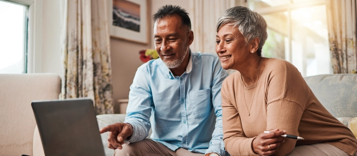 Older couple researching Spirit Dental insurance plans