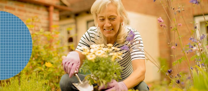 Senior woman gardening